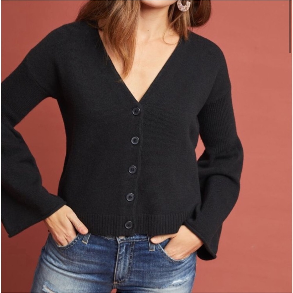 Anthropology bell sleeve cardigan